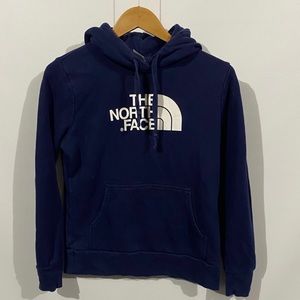 Womens north face hoodie dark blue